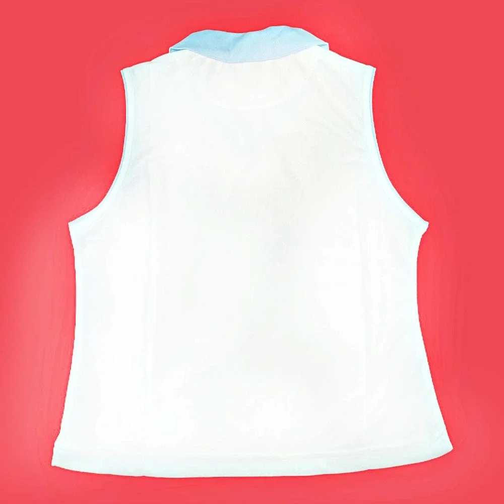 NEW Playboy Girls of Golf Top White Blue Embroidery from Tournament Sz Small - Picture 2 of 3